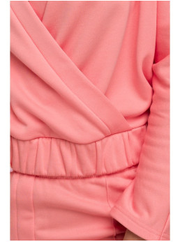 B292 Apgaubiantis megztinis - koralinė