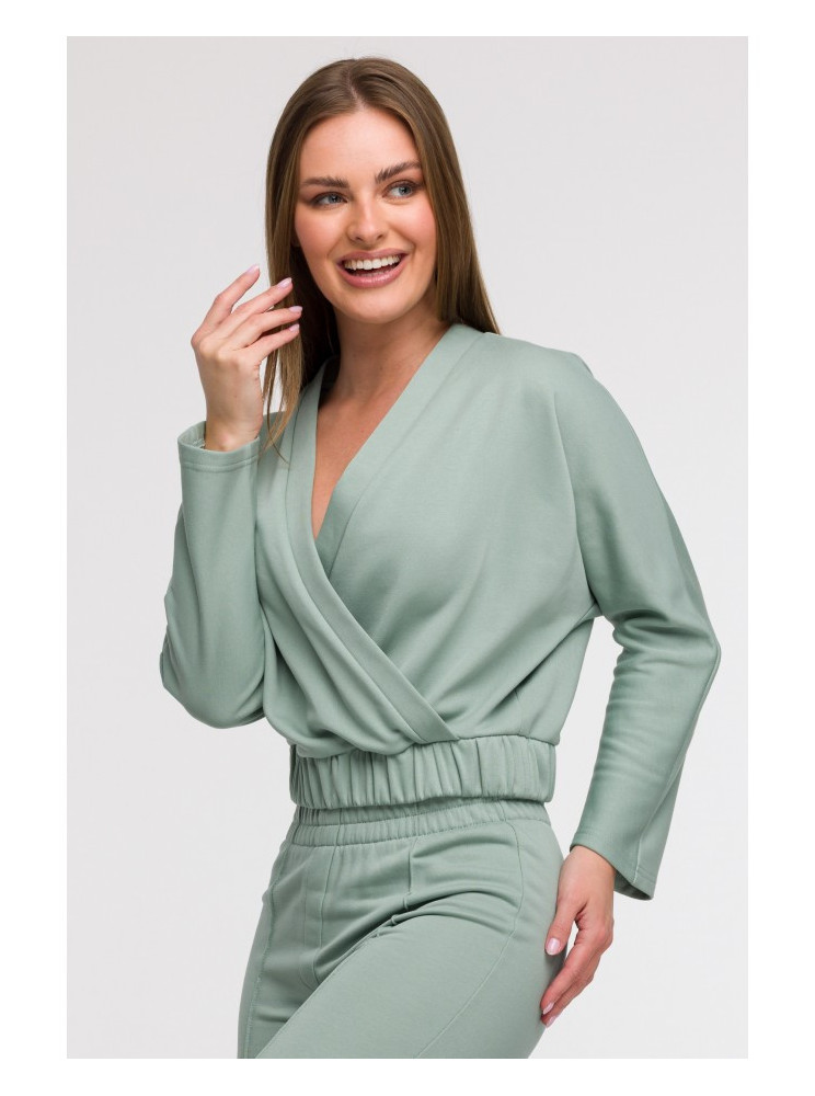 B292 Apgaubiantis džemperis - mėtinė