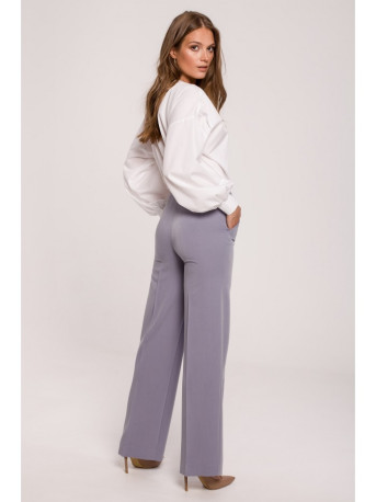 K114 Classic straight-leg trousers - dove grey