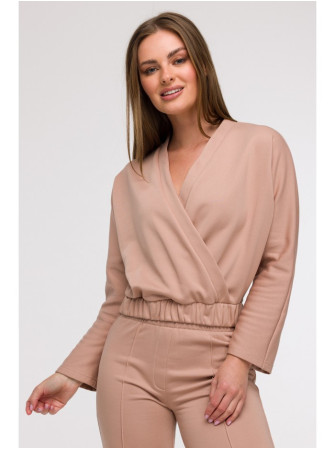 B292 Apgaubiantis džemperis - mocca