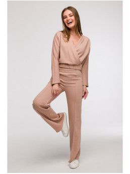 B292 Apgaubiantis džemperis - mocca