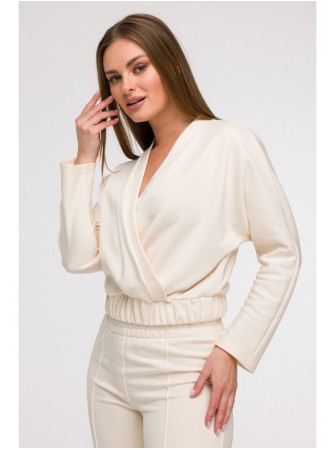 B292 Apgaubiantis džemperis - vanilla