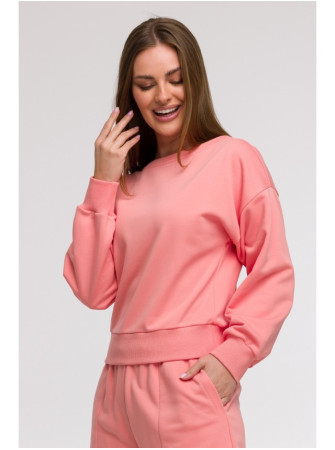 B293 Džemperis atvira nugara - koralinė