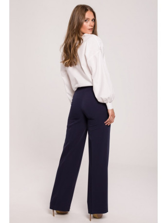 K114 Classic straight-leg trousers - navy blue