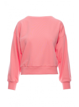 B293 Džemperis atvira nugara - koralinė