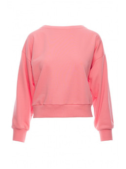 B293 Džemperis atvira nugara - koralinė
