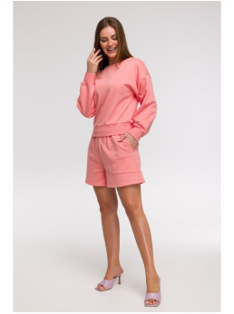 B293 Džemperis atvira nugara - koralinė