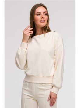 B293 Megztinis atvira nugara - vanilla