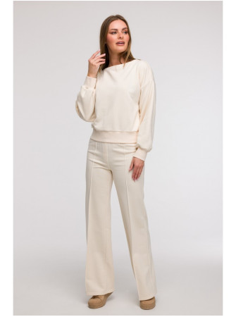 B293 Megztinis atvira nugara - vanilla