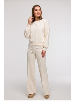 B293 Megztinis atvira nugara - vanilla