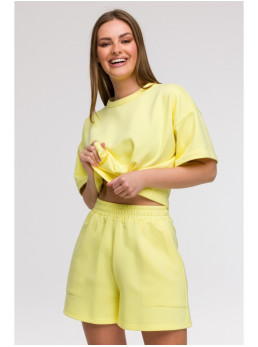 B295 Šortai su kišenėmis - lemon