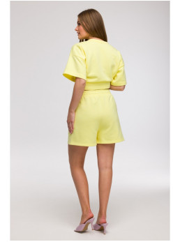 B295 Šortai su kišenėmis - lemon