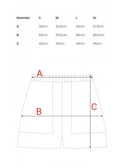 B295 Šortai su kišenėmis - koralinė