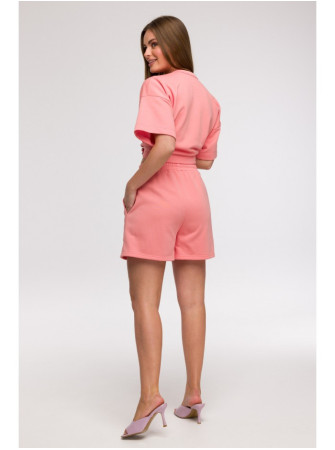 B295 Šortai su kišenėmis - koralinė
