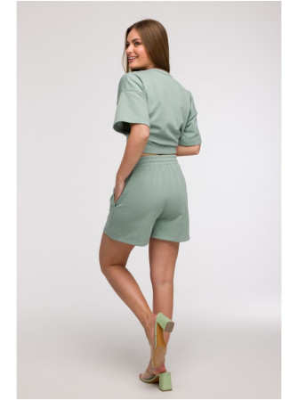 B295 Šortai su kišenėmis - mėtinė