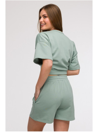 B295 Šortai su kišenėmis - mėtinė