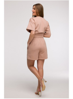 B295 Šortai su kišenėmis - mocca