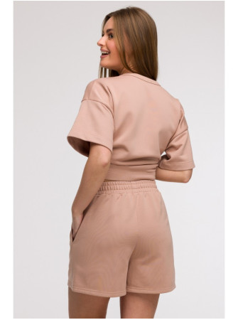 B295 Šortai su kišenėmis - mocca