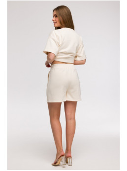 B295 Šortai su kišenėmis - vanilla