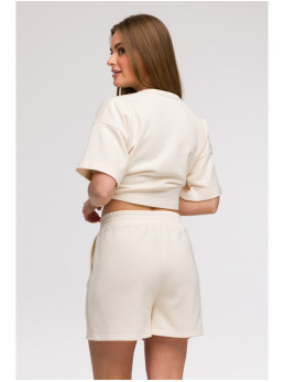 B295 Šortai su kišenėmis - vanilla