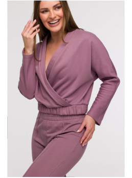 B296 Plačios kelnės su priekinėmis siūlėmis - viržių