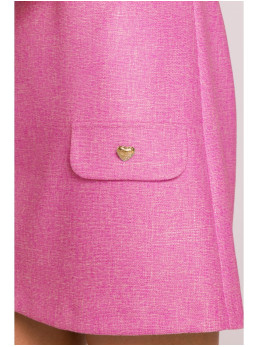 M855 A silueto mini suknelė - fuksijos