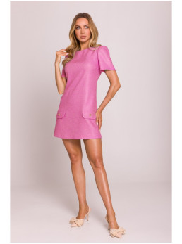 M855 A silueto mini suknelė - fuksijos