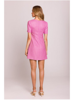 M855 A silueto mini suknelė - fuksijos