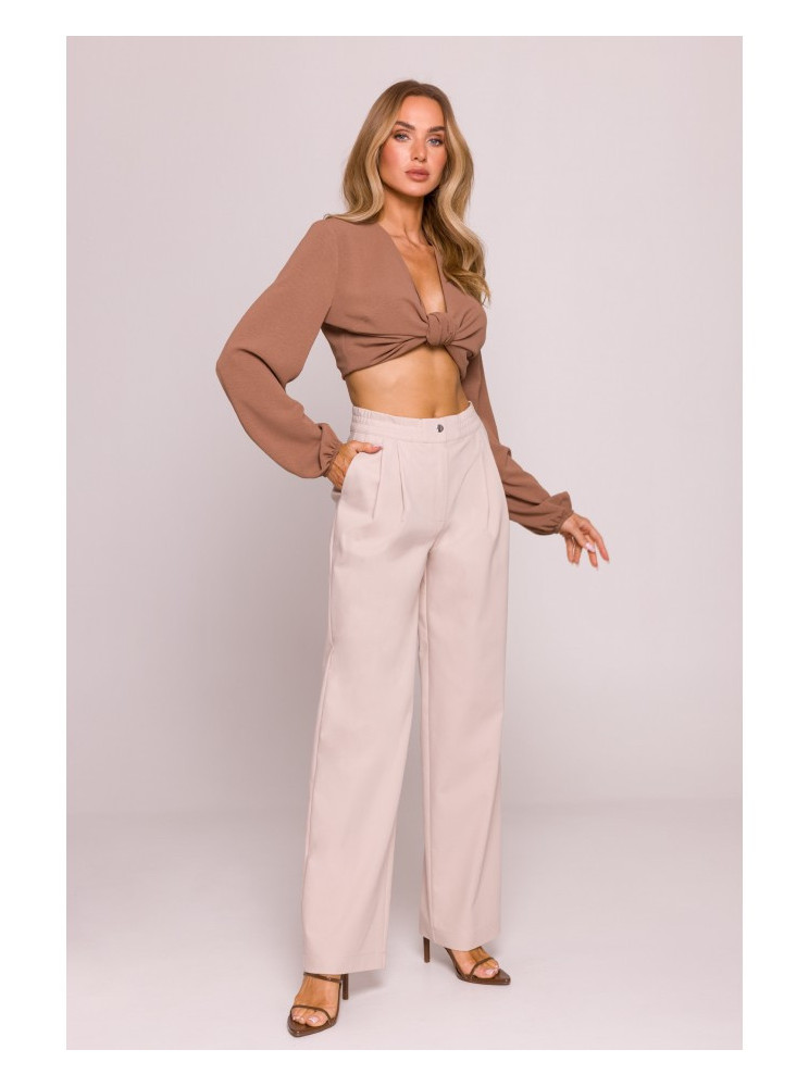 M799 Plačios kelnės - smėlio