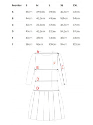 M336 Drop waist dress with pleats - royal blue