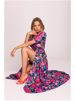 M858 Ilga suknelė atvira nugara - spalva