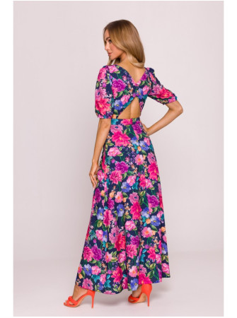 M858 Ilga suknelė atvira nugara - spalva