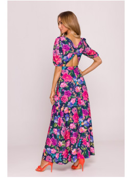 M858 Ilga suknelė atvira nugara - spalva