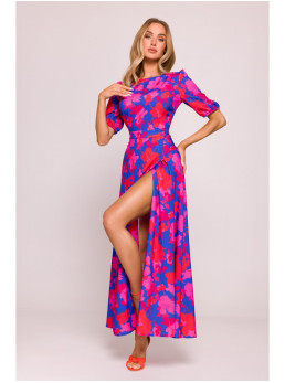 M858 Ilga suknelė atvira nugara – 2 modelis - spalva