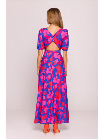 M858 Ilga suknelė atvira nugara – 2 modelis - spalva