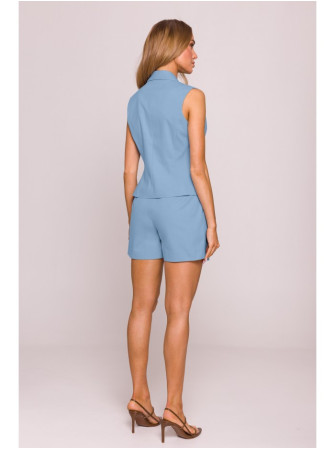 M859 Džinsinis šviesiai mėlynas švarkelis - šviesiai mėlyna