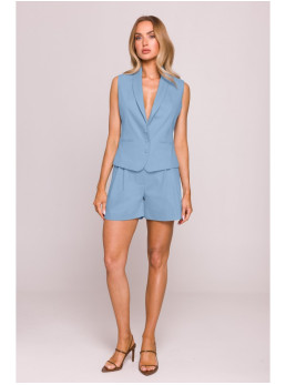 M859 Džinsinis šviesiai mėlynas švarkelis - šviesiai mėlyna