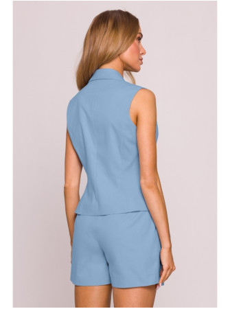 M859 Džinsinis šviesiai mėlynas švarkelis - šviesiai mėlyna