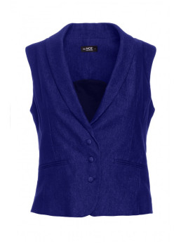 M859 Džinsinis švarkelis be rankovių - mėlyna