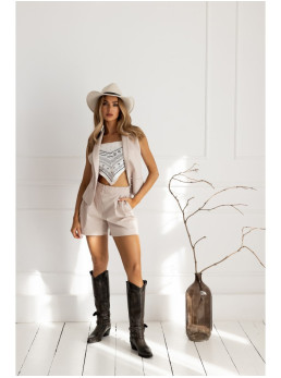 M860 Džinsiniai šortai - smėlio