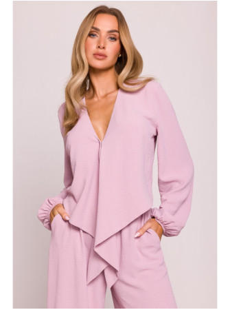 M861 Surišamas trumpas viršus - crepe pink