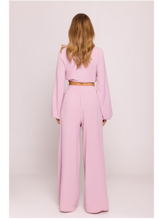 M862 Plačios kelnės - crepe pink