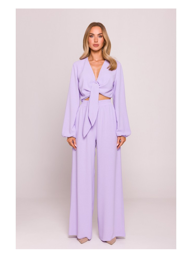 M862 Plataus kirpimo kelnės - violetinė