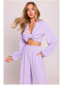 M862 Plataus kirpimo kelnės - violetinė