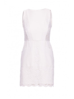 M864 Mini suknelė su nėrinių detalėmis - nebalinta