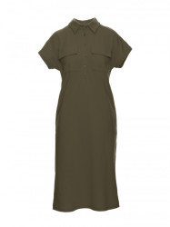 B222 Safari dress with flap pockets - khaki