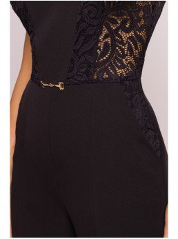 M866 Kombinezonas su nėriniais - juoda