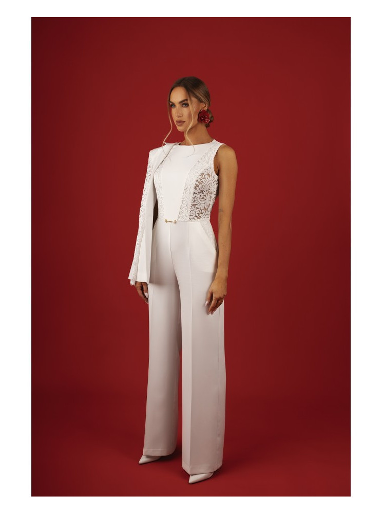 M866 Kombinezonas su nėriniuotomis detalėmis - nebalinta