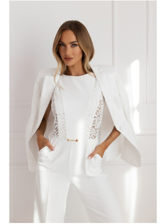 M866 Kombinezonas su nėriniuotomis detalėmis - nebalinta