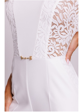 M866 Kombinezonas su nėriniuotomis detalėmis - nebalinta